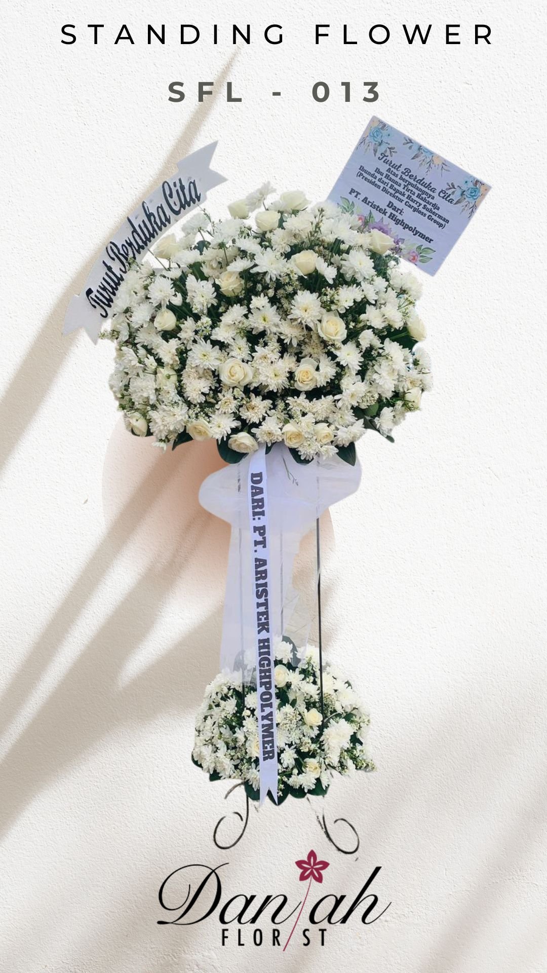 Standing Flower Pernikahan SFL-012 Red White Karawang