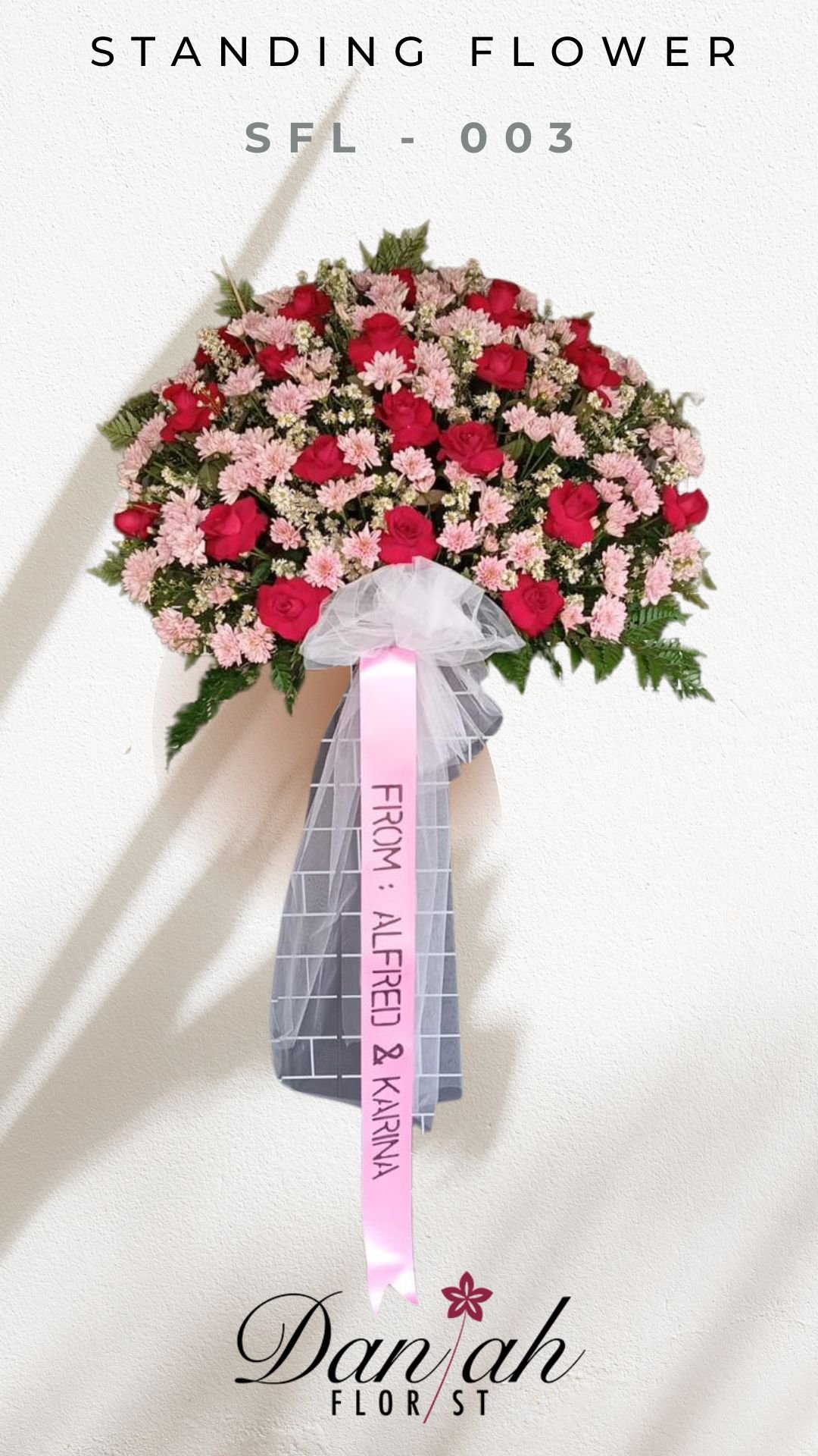 Standing Flower Duka Cita SFL-002 All White Karawang