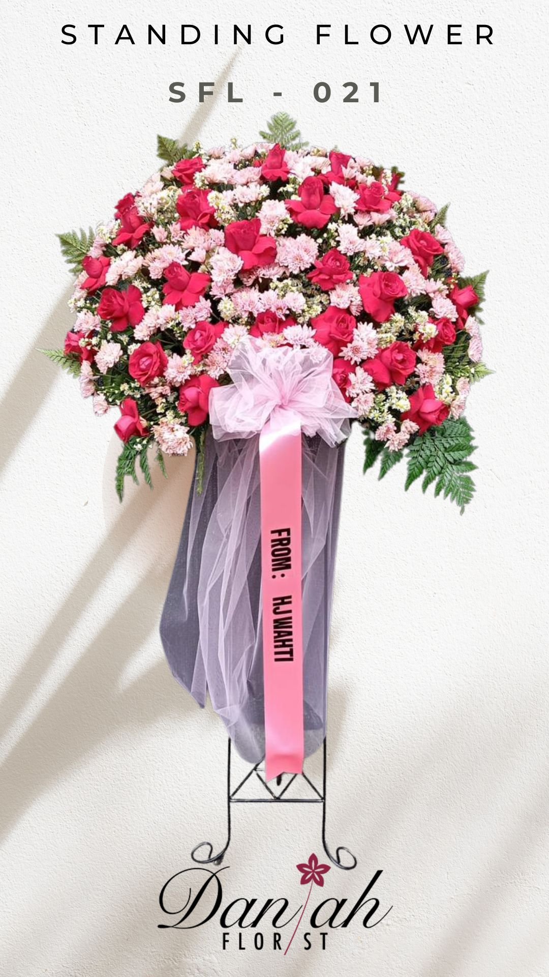 Standing Flower Premium All White SFL-015 Karawang