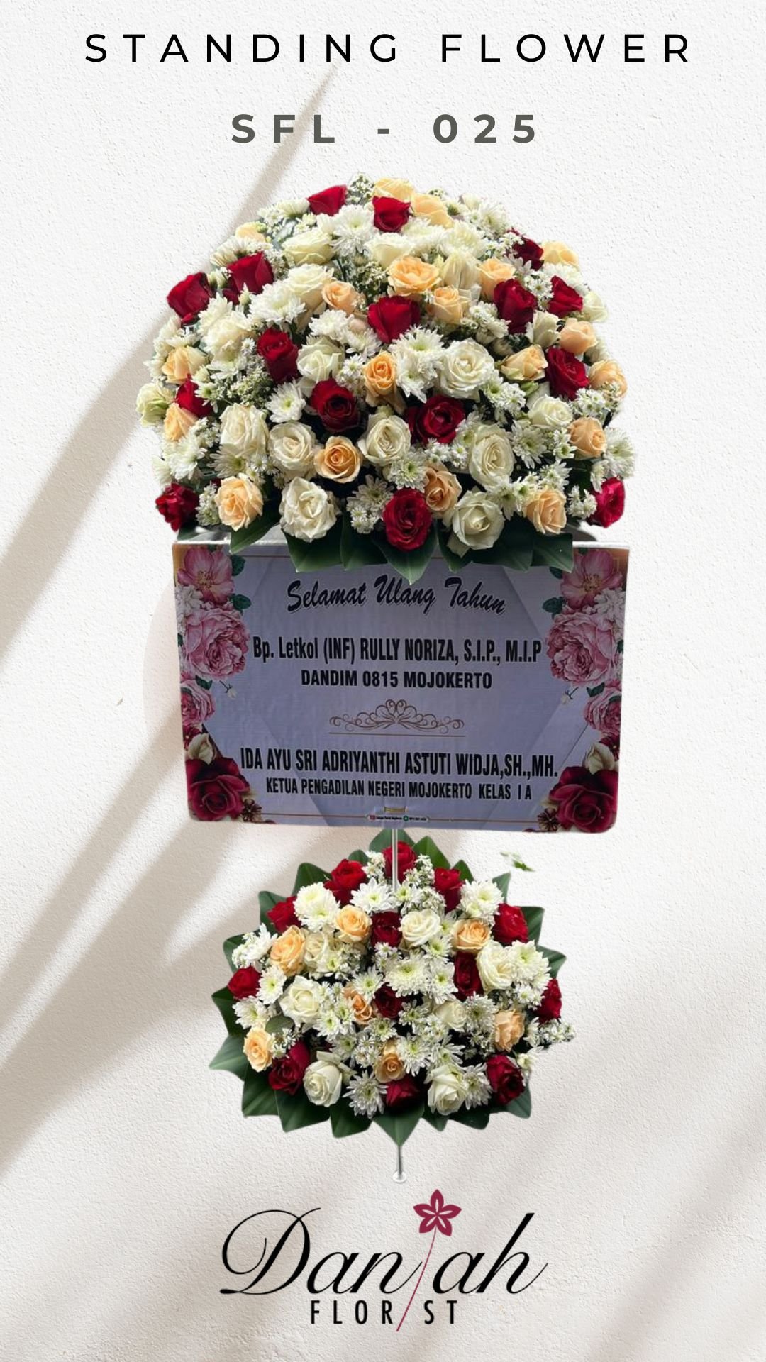 Standing Flower Duka Cita Premium SFL-018 Full White Karawang