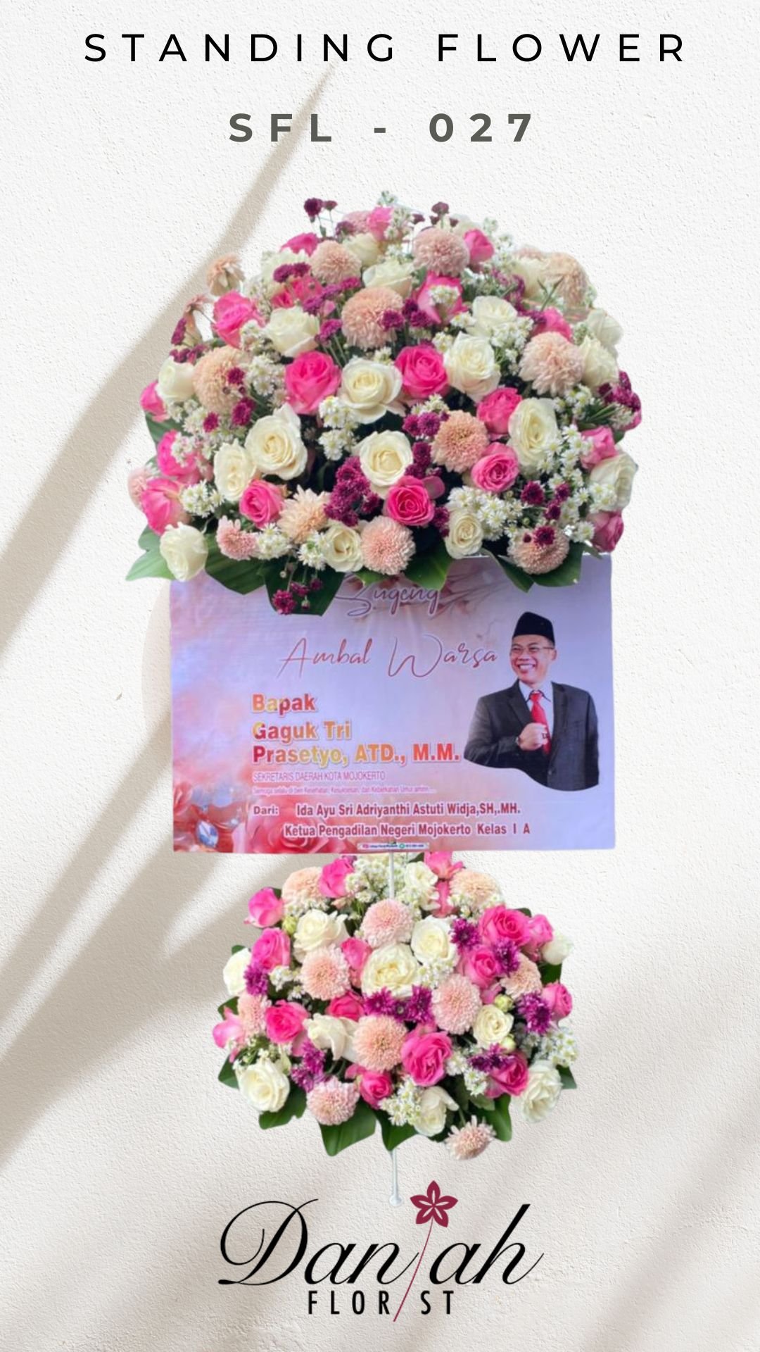 Standing Flower Sukses SFL-020 Pink Red Karawang