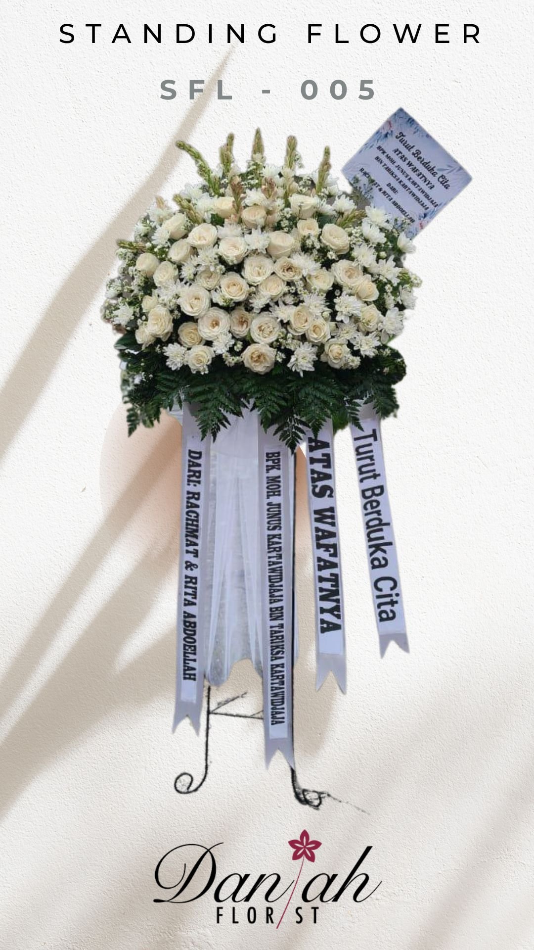 Standing Flower Duka Cita SFL-004 White Green Karawang