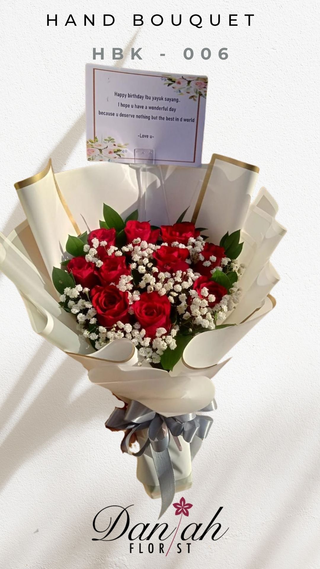 Hand Bouquet Bunga Pastel Soft Karawang - Daniah Florist