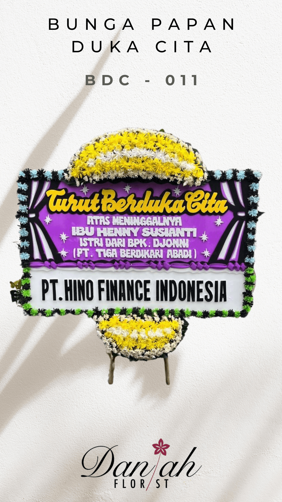Bunga Papan Duka Cita Karawang BDC-011 Daniah Florist