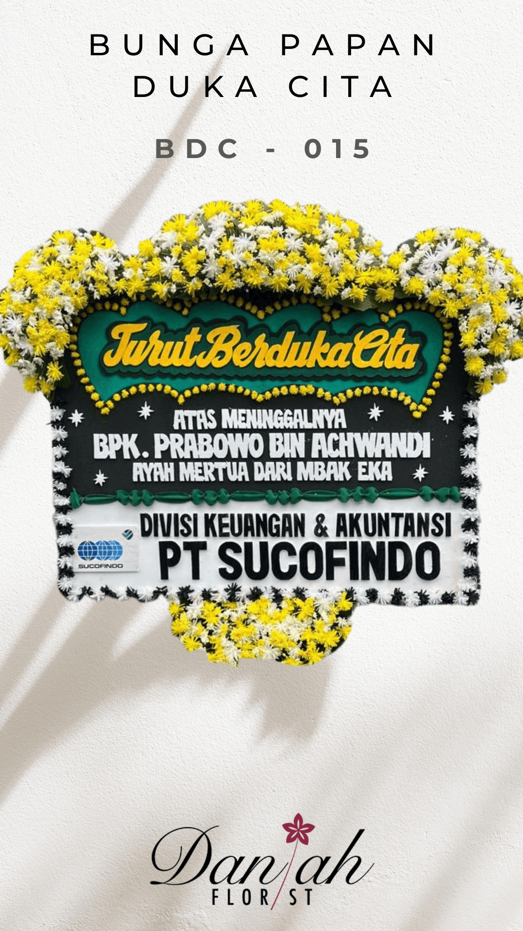 Bunga Papan Duka Cita Karawang BDC-015 Florist Karawang Timur