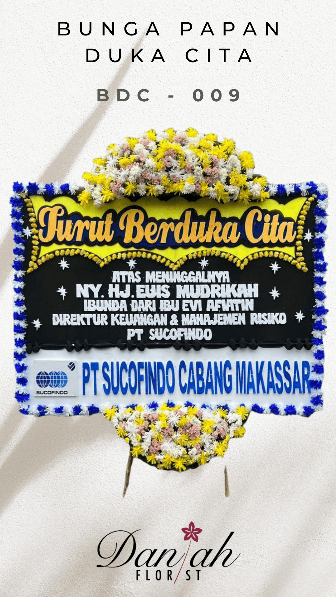 Karangan bunga duka cita Karawang kode BDC-009 penghormatan terakhir