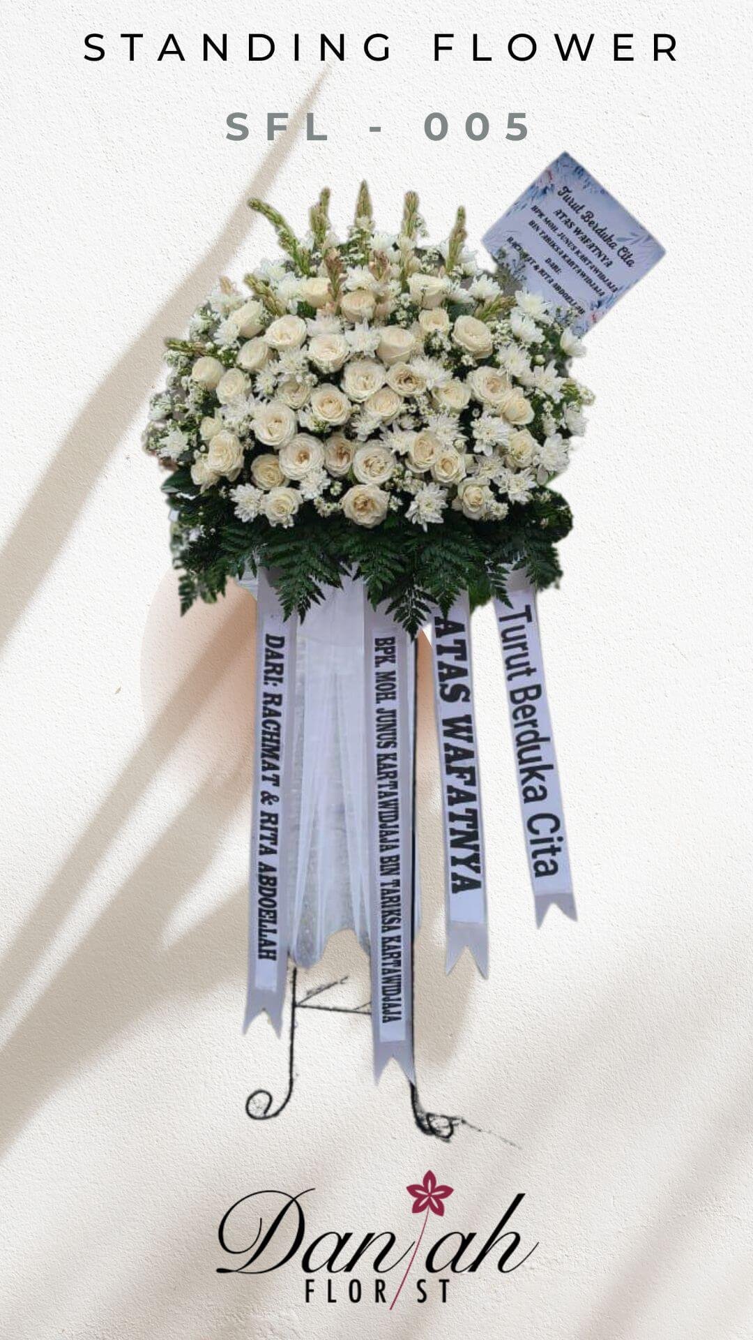 Standing Flower Karawang SFL-004 Bunga Putih Daniah Florist