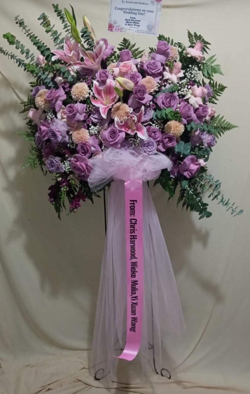 Standing flower congratulations kirim ke Cilamaya Kulon Karawang